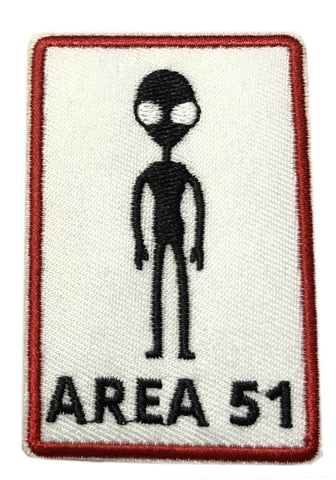 Area 51 Alien Embroidered Iron-on or Sew-on Patch