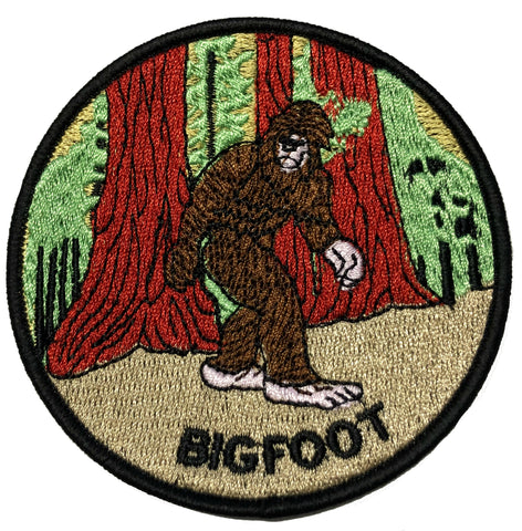 BIGFOOT 3.5" Embroidered Patch Iron or Sew-on Monsters Unexplained X-Files Mysteries Adventure Sasquatch Yeti Park