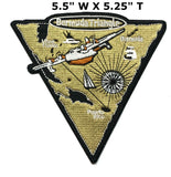 Bermuda Triangle 5.5" Embroidered Iron-on or Sew-on Patch