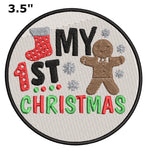 My 1st Christmas - 3.5" Embroidered Iron or Sew-on Patch