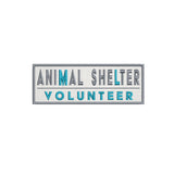 Animal Shelter Volunteer 5" W x 1.75" T Embroidered Iron or Sew-on Patch