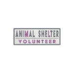 Animal Shelter Volunteer 5" W x 1.75" T Embroidered Iron or Sew-on Patch