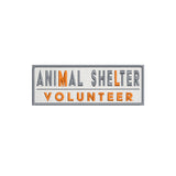 Animal Shelter Volunteer 5" W x 1.75" T Embroidered Iron or Sew-on Patch