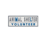 Animal Shelter Volunteer 5" W x 1.75" T Embroidered Iron or Sew-on Patch