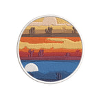 Three Desert Scenes 3.5" Embroidered Iron or Sew-on Patch