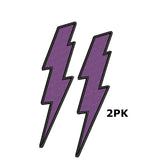 Lightning Strikes 2 Pack 1.5" W x 5" T Embroidered Iron or Sew-on Patch