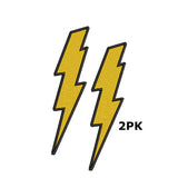 Lightning Strikes 2 Pack 1.5" W x 5" T Embroidered Iron or Sew-on Patch