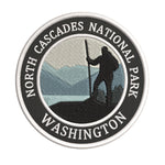 North Cascades National Park, Washington - Hiker 3.5" Embroidered Iron or Sew-on Patch