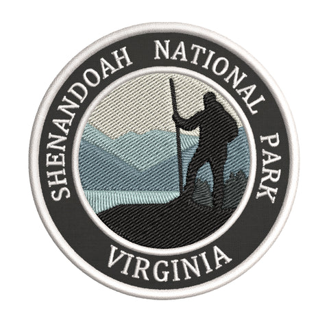 Shenandoah National Park, Virginia - Hiker 3.5" Embroidered Iron or Sew-on Patch