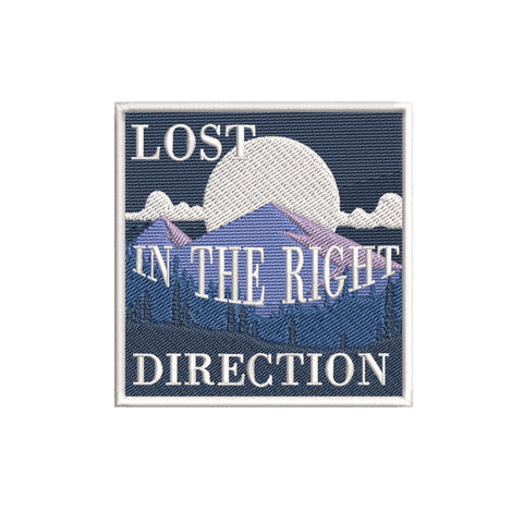 Lost In The Right Direction 3.5" Embroidered Iron or Sew-on Patch