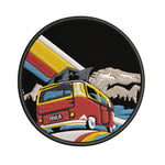 Rainbow Hippie Van 3.5" Embroidered Iron or Sew-on Patch