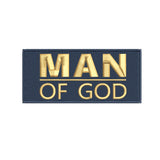 Man of God 4" W x 1.75" T Embroidered Iron or Sew-on Patch