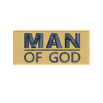 Man of God 4" W x 1.75" T Embroidered Iron or Sew-on Patch