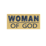 Woman of God 4" W x 1.75" T Embroidered Iron or Sew-on Patch