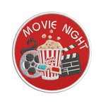 Movie Night Scout Badge 3" Embroidered Iron or Sew-on Patch