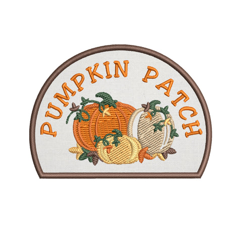 Pumpkin Patch Scout Badge 3" Embroidered Iron or Sew-on Patch