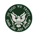 In God We Trust 3.5" Embroidered Iron or Sew-on Patch