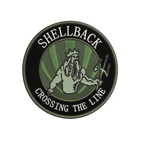 Shellback, Crossing The Line 3.5" Embroidered Iron or Sew-on Patch