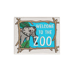 Elephant Welcome to the Zoo 3.5" W x 2.75" T Embroidered Iron or Sew-on Patch