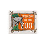 Elephant Welcome to the Zoo 3.5" W x 2.75" T Embroidered Iron or Sew-on Patch