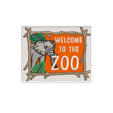 Elephant Welcome to the Zoo 3.5" W x 2.75" T Embroidered Iron or Sew-on Patch