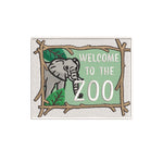 Elephant Welcome to the Zoo 3.5" W x 2.75" T Embroidered Iron or Sew-on Patch